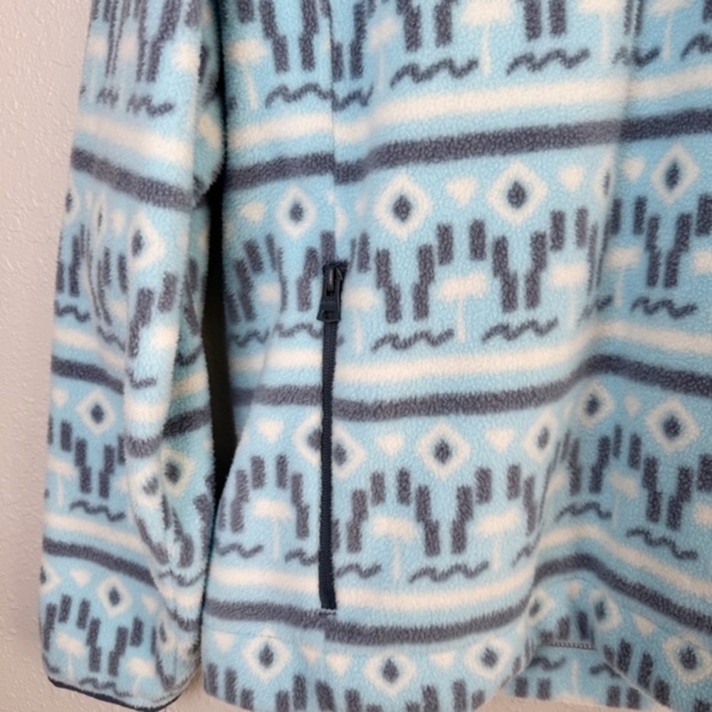Chubbies blue aztec sand of time fleece 1/4 zip pullover L - Picture 5 of 11
